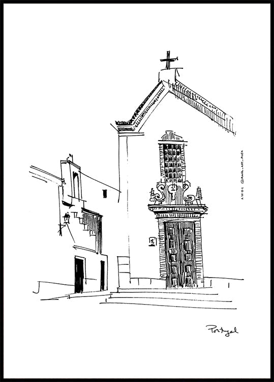 Poster zum portugiesischen Stadtplatz