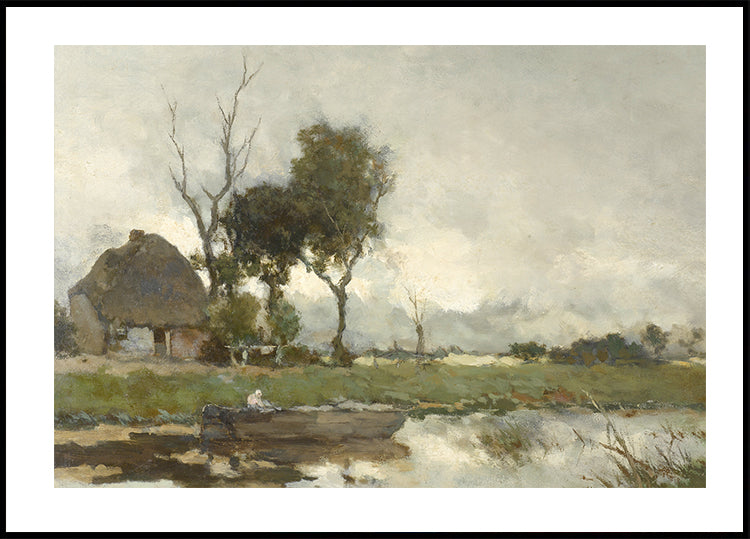 Herfstlandschap von Jan Hendrik Weissenbruch Poster - Posterbox.dk