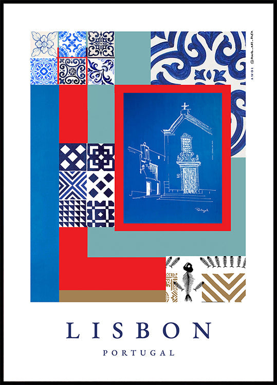 Lissabon-Fassadenplakat