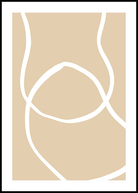 Beige Linien 04 Poster