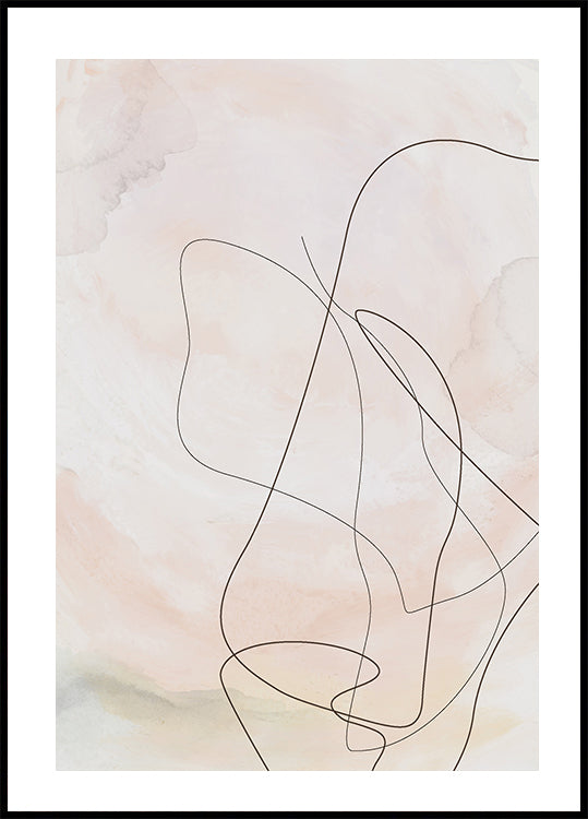Abstraktes Line-Art-Design-Poster - Posterbox.dk