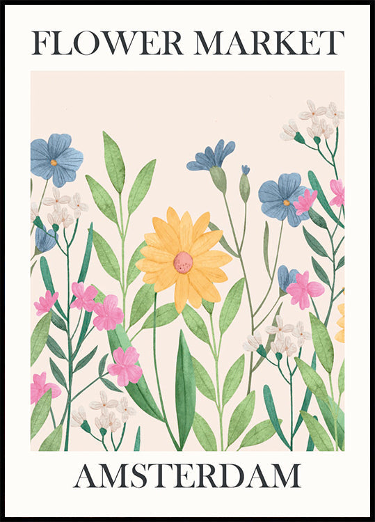 Blumenmarkt Amsterdam Poster - Posterbox.dk