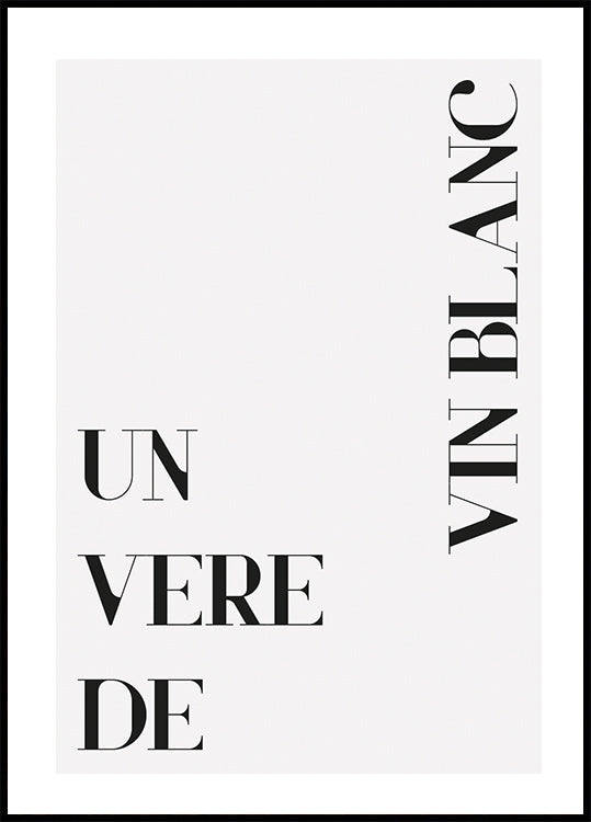 Vin Blanc Poster - Posterbox.dk