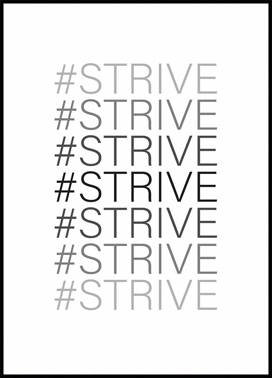 Hash Strive Poster - Posterbox.no