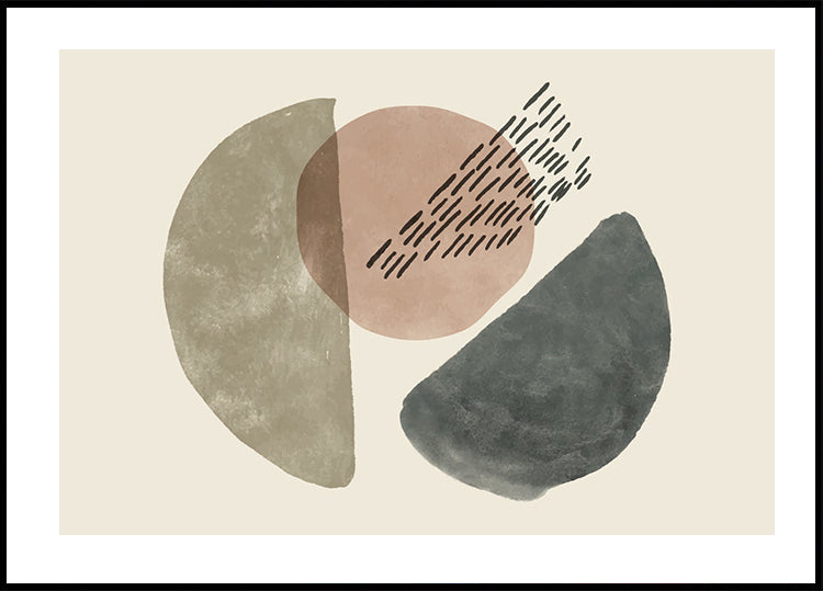 Poster mit abstrakten Formen und Mustern - Posterbox.dk