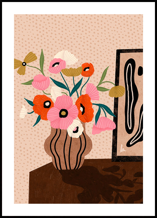 Blumen auf Sideboard-Poster