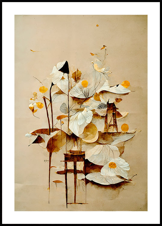 Poster „Blühende Gelassenheit“.