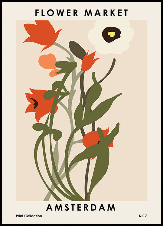 Blumenmarkt Amsterdam Poster