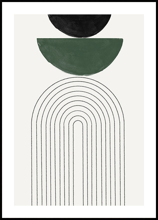 Poster mit gewölbter Geometrie