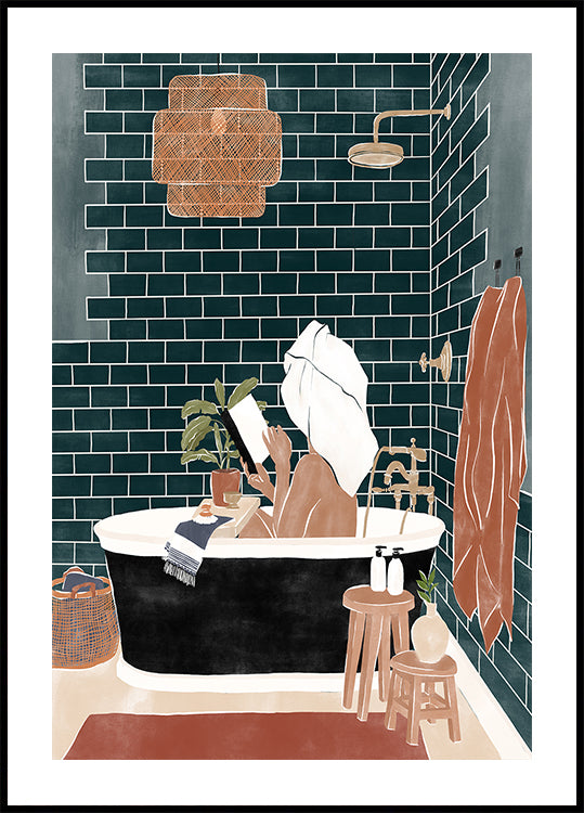 Badezimmer-Babe-Poster