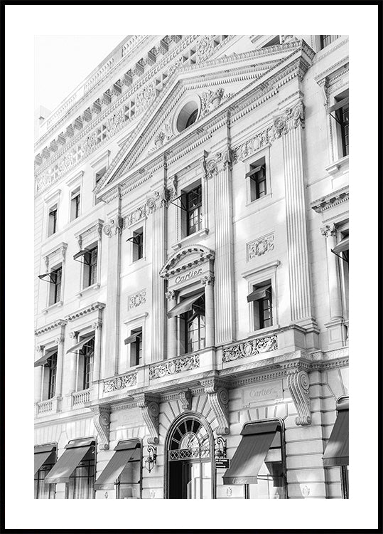 Cartier New York Boutique Schwarz-Weiß-Poster