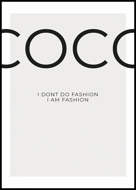 Coco's Fashion Statement Poster - Posterbox.dk