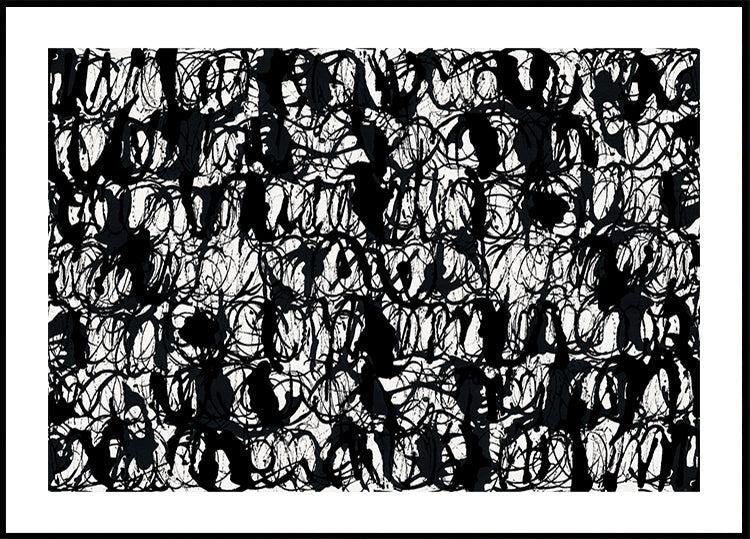 Abstrakte Tintenwirbel Schwarz 2