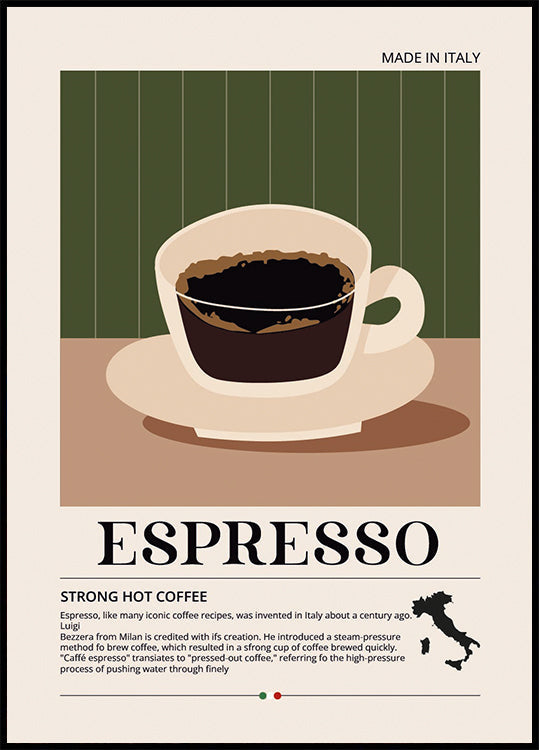 Espresso-Starkkaffee-Poster - Posterbox.dk