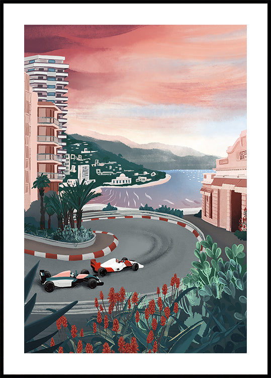 Poster der Rennstrecke von Monaco