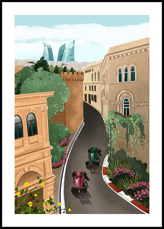 Baku Aserbaidschan Poster