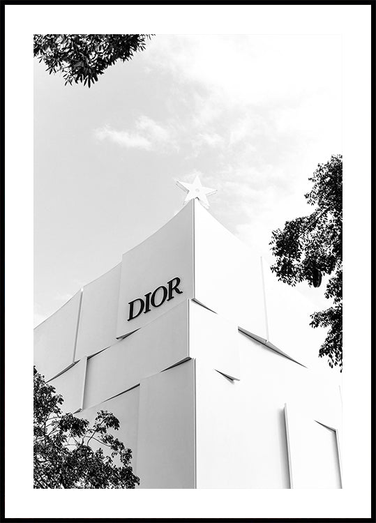 Dior Miami Boutique Schwarz-Weiß-Poster