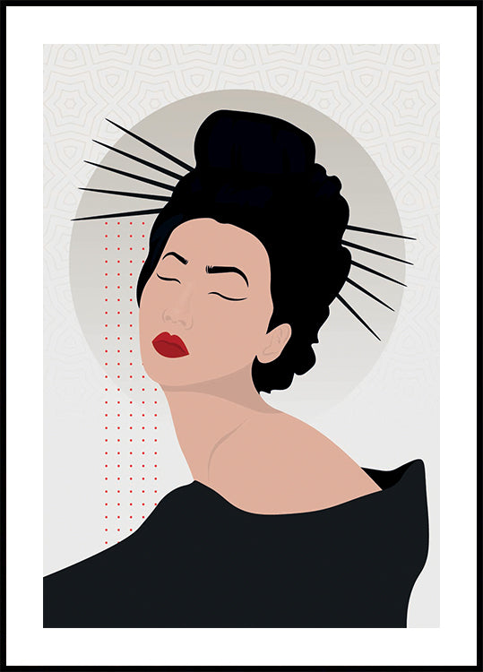 Anmutiges Geisha-Poster