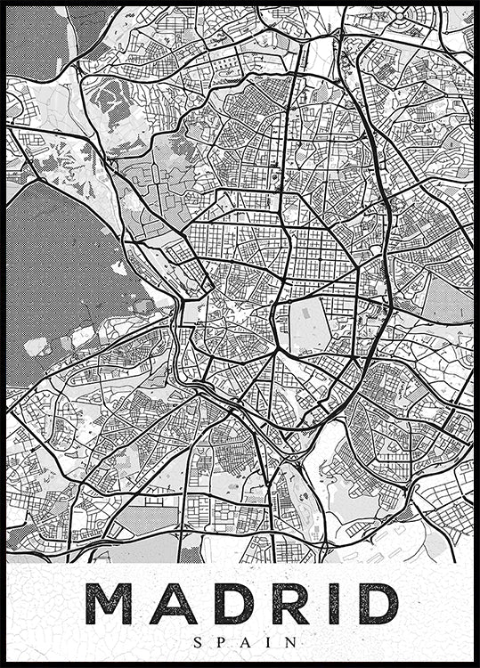 Weißes Madrid-Poster