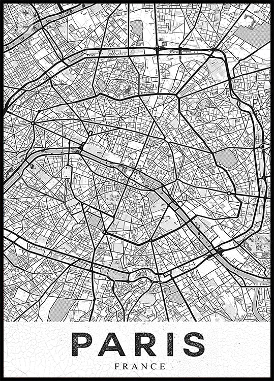 Weißes Pariser Poster