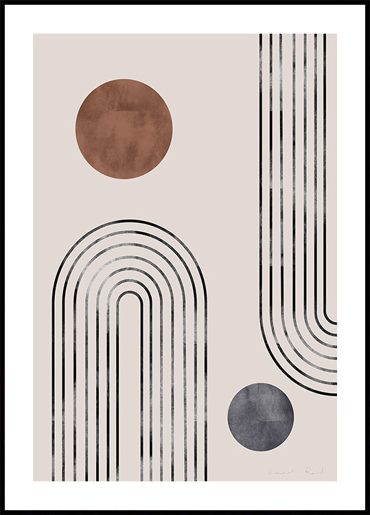 Poster „Bögen und Knospen“.