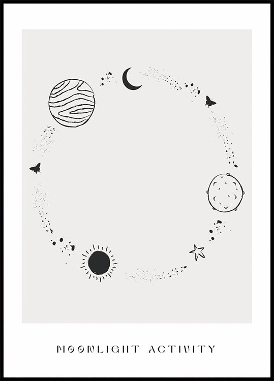 Mondscheinaktivität Nr. 4 Poster - Posterbox.dk