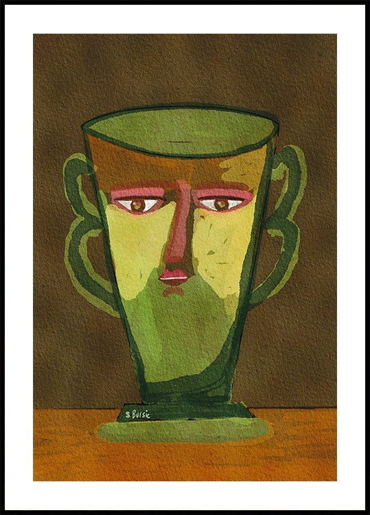 Becher Mann braune Version