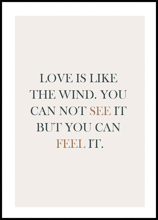 Like The Wind Poster - Posterbox.no