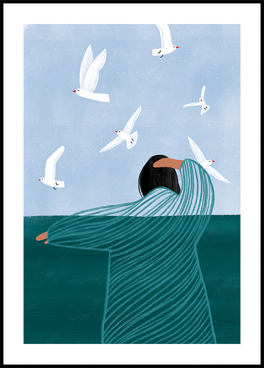 Poster zur Gelassenheit am Meer