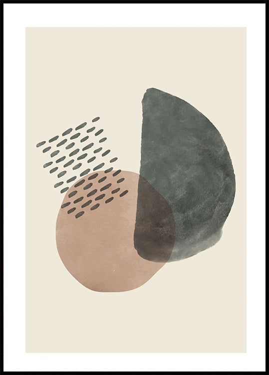 Poster mit abstrakten Formen und Texturen - Posterbox.dk