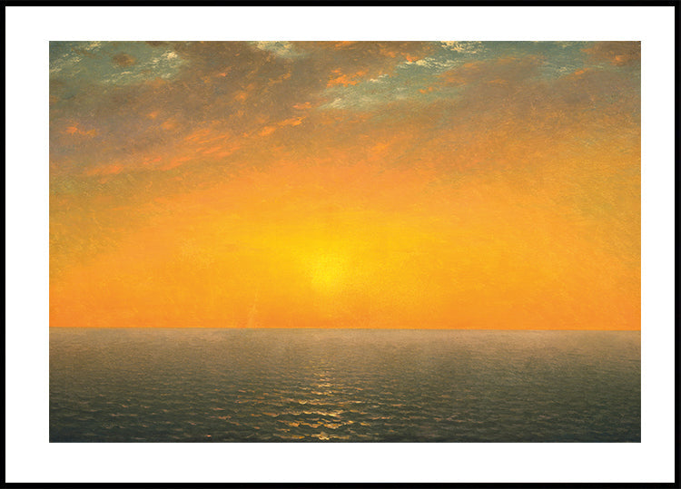 Sonnenuntergang am Meer von John Frederick Kensett Poster - Posterbox.dk