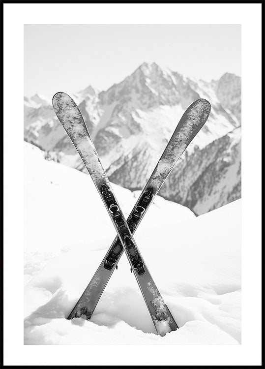 Himmel-Äpfel-Schwarz-Weiß-Poster