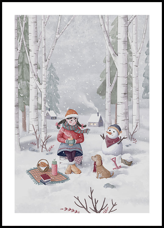 Wintermädchen-Poster