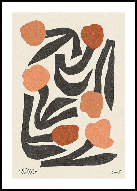 Modernes Blumen-03-Poster