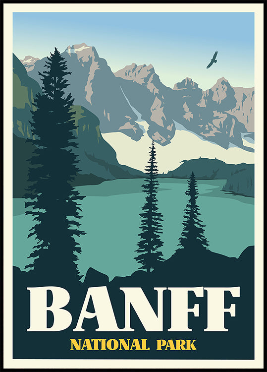 Banff-Nationalpark-Reisedruckplakat