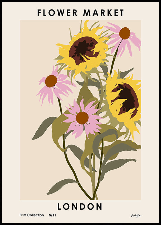 Blumenmarkt. London-Plakat
