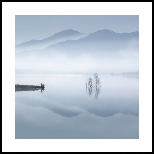 Blaues Stille-Poster