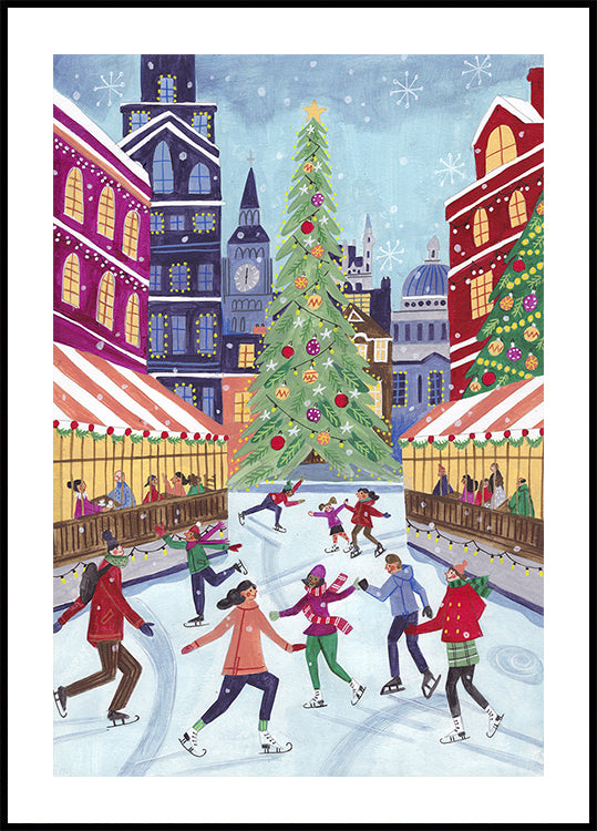 Eislaufen in London Poster