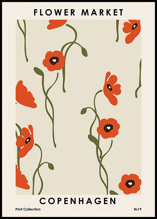 Blumenmarkt Kopenhagen Poster