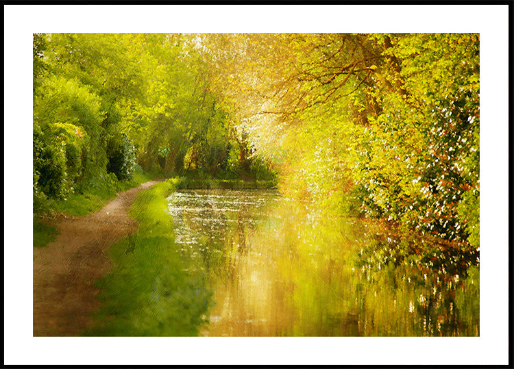 Golden River Path Poster