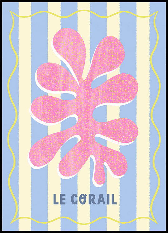 Le Corail Blau/Creme Poster