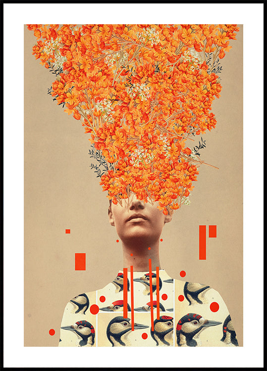 Vogelflug im Herbstplakat