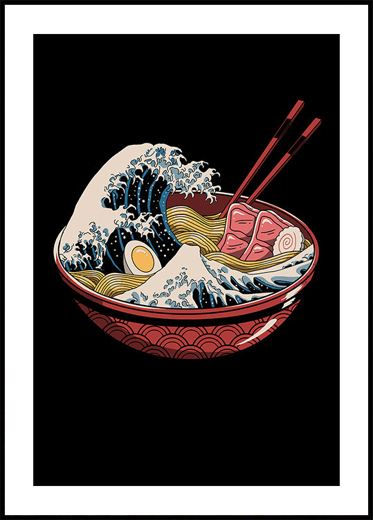 Tolles Ramen-Wellen-Poster