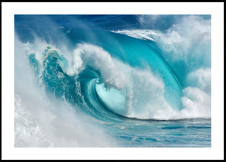 Wenn sich der Ozean in blaues Feuer verwandelt Poster