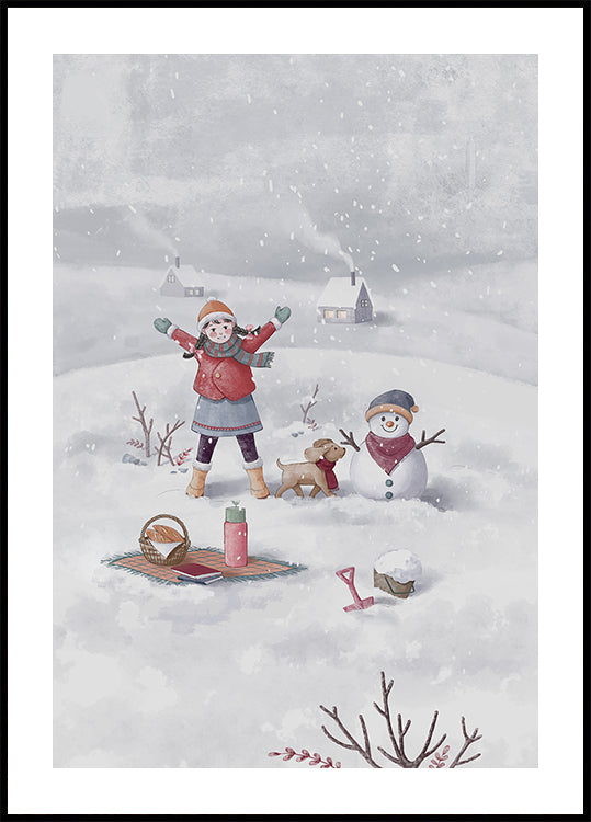 Wintermädchen-Poster