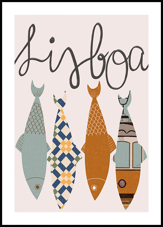 Lissabon-Sardinen-Poster