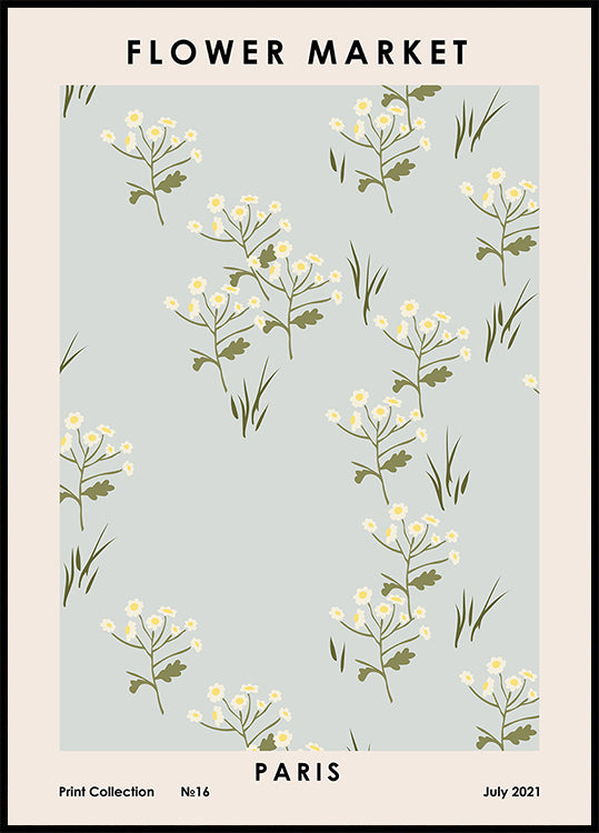 Blumenmarkt Paris Poster