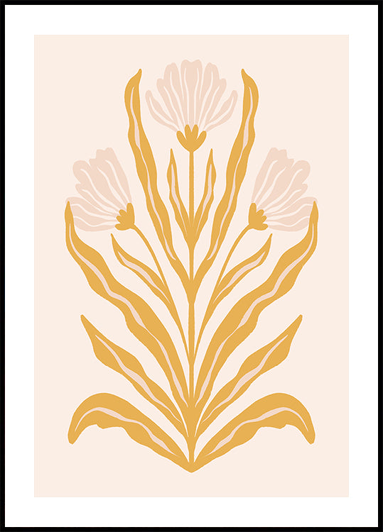 Symmetrische Pastellblumen