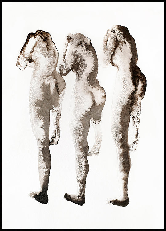 Figurenstudie 3x (nach Muybridge)