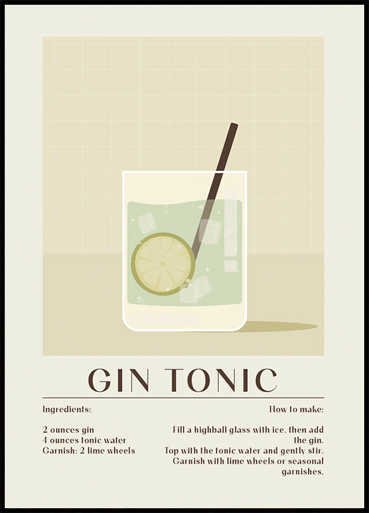Gin Tonic Poster - Posterbox.dk